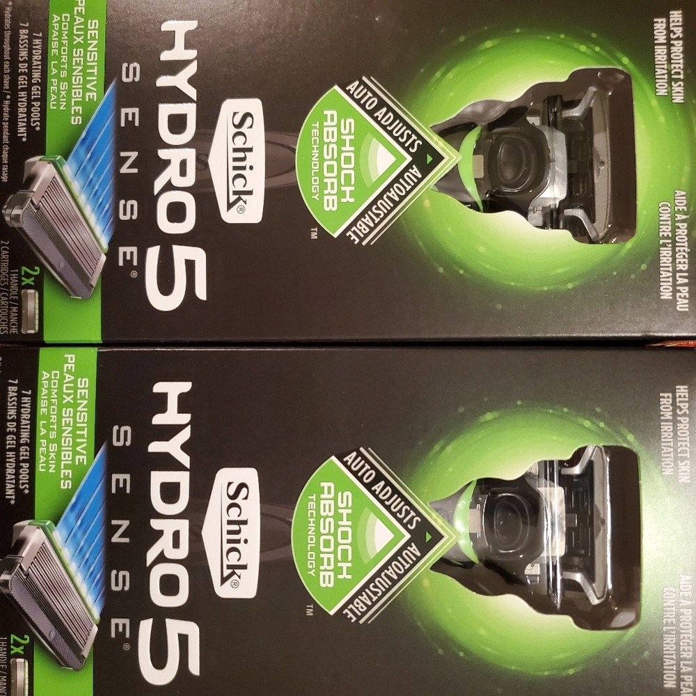 2 mens hydro schick razors sensitive new